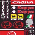 Matrica szett, CAGIVA kép