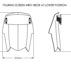 Túra plexi dupla légterelővel YAMAHA TENERE 700 (2019-) kép