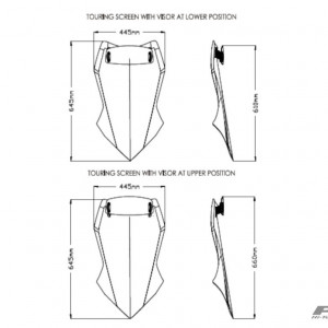Túra plexi dupla légterelővel  YAMAHA MT-09 TRACER (2021-) kép