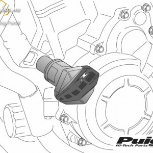 Bukógomba, Puig R12 Triumph SPEED TRIPLE R (2011-2015) kép