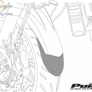 Első sárvédő toldat, Puig YAMAHA MT-07 TRACER (2017-2019) kép