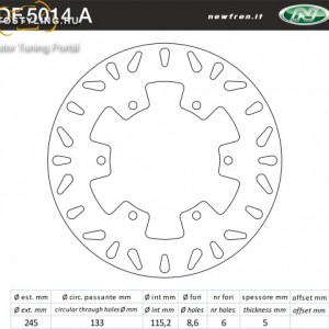 Féktárcsa DF.5014 A kép