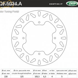 Féktárcsa DF.5034 A kép