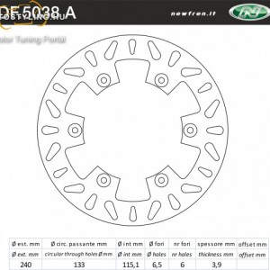 Féktárcsa DF.5038 A kép