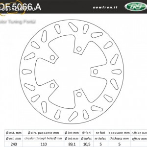 Féktárcsa DF.5066 A kép