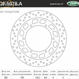 Féktárcsa DF.5078 A kép