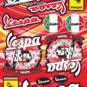 Matrica szett, Vespa kép